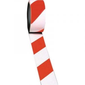 Ruban de marquage de sol Easy Tape pvc rouge/blanc longueur 33 m largeur 50 mm