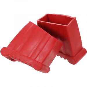 Feiyue - Lot de 2 coussinets antidérapants en caoutchouc rouge pour pied d'échelle, accessoires de couverture d'entretien pour cric de levage