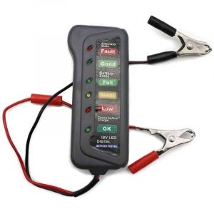 Mini testeur de batterie de voiture 12 V, testeur d'alternateur num&eacute;rique, 6 lumi&egrave;res LED, outil de diagnostic de voiture, testeur de batterie