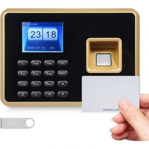 Machine de Présence pour Les Employés, Pointeuse Prenant en Charge 1000 Empreintes Digitales, 1000 Mots de Passe, 1000 Cartes d'identité, Machine de