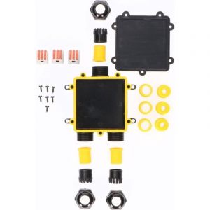 Boîte de jonction, boîte de jonction électrique extérieure à 3 voies IP68 étanche + bornes à levier automatique pour des connexions de boîte de