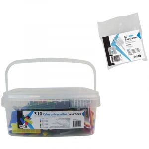 Kintech - Seau de 310 cales universelles panachees + lot 60 cales fourchettes offert -