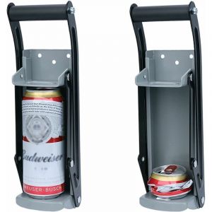 Presse Canette, 16 oz Compacteur de Bo&icirc;tes/Canettes/Bouteille Montage Mural avec D&eacute;capsuleur et Poign&eacute;e Confortable Broyeur de Canette &agrave; Bi&egrave;re