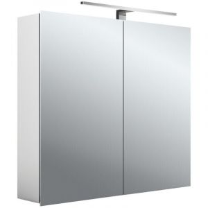 Emco - mee armoire à glace lumineuse led, aluminium, 2 portes,