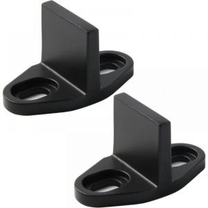 Guide de plancher inf&eacute;rieur pour porte de grange coulissante, guide de rail inf&eacute;rieur mont&eacute; au sol, pour porte, armoire (noir，4Pour)