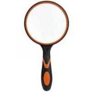 Grande loupe de lecture en verre pour livres scientifiques, journaux, lecture, insectes, passe-temps, observation de qualit&eacute; sup&eacute;rieure,Noir et orange