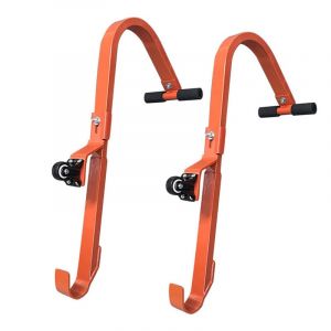 Eosnow Crochet de toit d'&eacute;chelle en acier alli&eacute;, stabilisateur d'&eacute;chelle d'extension multifonctionnel pour nettoyeur de goutti&egrave;re, couvreur et peintre