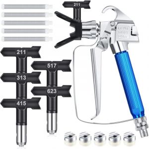 Kit pistolet à peinture airless, accessoires pour pulvérisateur de peinture avec buse de protection et filtre pour pistolet à peinture airless