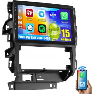 DAB+ (en option) pour VW Bora Golf 4 MK4 1J1 1J2 32/64 Go Android 15 Autoradio Apple CarPlay RDS Navigation GPS Wi-Fi - 2+64G