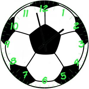 Horloge en verre ballon de football 29 cm