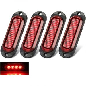 Lntyq - 4 pcs lampe de feux de position latéraux à led,DC12v/24v 4 leds feu arrière avant,rouge feux de position latéraux à led feux de gabarit pour