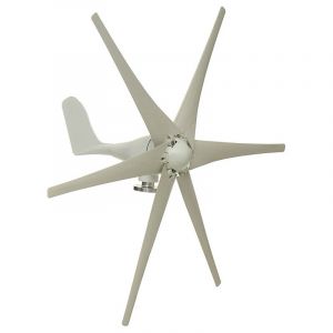Tiga - 48V Éolienne de Jardin 500-800W 6 pales Blanc Générateur d'éolienne (Controleur non inclus)