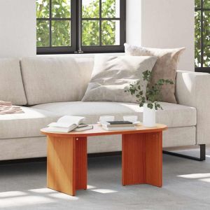 Table Basse-Table Salon Marron cire 80 x 39,5 x 35 cm Bois de pin massif 856549