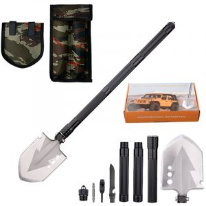 Pelle Pliante, Multifonctionnelle Pelle Pliable 78cm，Pelle avec 3 Combinaisons de Longueurs, Pelle Pliable 180 Degr&eacute;s, Pelle de Survie pour Camping,