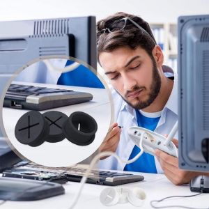 Passe Cable en Silicone, Oeillets de Trou de Cable, Couvercle de Trou de Cable, Cable Oeillet, Passe Cables en Plastique, Trou Passe Cables Ronds,