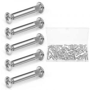 100 Pi&egrave;ces Vis d'assemblage,M4 x 31-40 mm,Vis Poign&eacute;e de Porte,Vis Relieuse,Vis Assemblage Meuble,Pour Poign&eacute;es de Porte, Meubles, Panneaux en Bois,