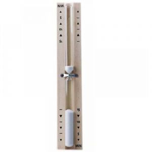 Sablier pour sauna - Minuteur 15 minutes - Minuteur de cuisine - R&eacute;sistant &agrave; la chaleur - Salle de sauna - Sablier en bois - Blanc sable