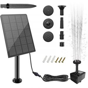 [JAMAIS UTILISÉ]Fontaine Exterieure De Jardin Solaire Cascade, Solar Exterior 2.5w, Bomba De Agua Solar Para Estanque, Fuente Solar Bateria Diy