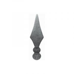 Pointe de lance double boules à facettes - H135mm L40mm Ø25mm - Fer forgé - à souder Deco Fer Forge