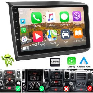 Autoradio Android 15 64Go pour Fiat Ducato / Citroën Jumper / Peugeot Boxer - DAB+ en Option, GPS Intégré - 2+64G