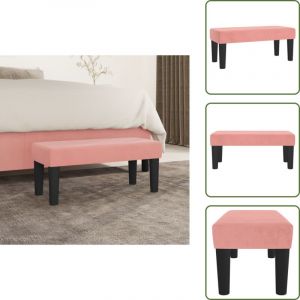 Vidaxl - Banc Rose 70x30x30 cm Velours - Banc Design - Banc Velours - Banc Rose - Meuble Salle &agrave; Manger - Chaise D'appoint