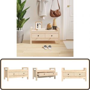 Vidaxl - Banc d'entrée 80x40x43 cm Bois de pin massif - Banc D'entrée - Banc Coffre - Meuble D'entrée - Rangement Intérieur - Bois De Pin