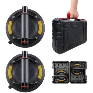 Ventouse Carrelage 2 Pi&egrave;ces 8' Ventouse Vitre Professionnelle avec Bo&icirc;te &agrave; Outils Portable,ventouse de levage carrelage,Ventouse &agrave; Vide Pour soulever