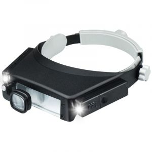 Loupe Serre-tête avec lumière LED, Lampe Frontale, loupe de bijoutier 1.5X、3X、7.5X、9X、9.5X、11X、15.5X、17X pour Fermer, Travail, réparation, Loisirs