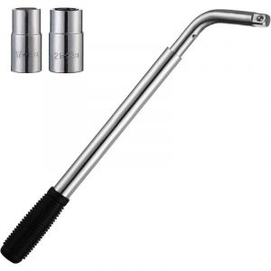 Cl&eacute; D&eacute;monte-Roue T&eacute;lescopique,cl&eacute; de roue extensible en acier pour voiture, fourgonnette, camion, caravane (17 mm, 19 mm, 21 mm et 23 mm)