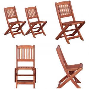 Vidaxl - Chaises à manger pour enfants lot de 2 Bois d'eucalyptus - Chaise Enfant - Chaise Jardin - Mobilier Enfant - Table Et Chaises Enfant
