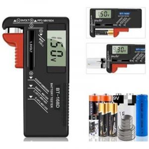 Testeur de piles numérique, testeur de piles universel, testeur de piles, pour piles aa, aaa, c, d, PP3, 9 v, 1,5 v, piles bouton – fonctionne sans
