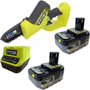 RY18PSX10A tron&ccedil;onneuse sans fil 18 v 10 cm Brushless + 2x batterie 4,0 Ah + chargeur - Ryobi