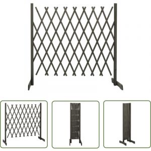 The Living Store - Cl&ocirc;ture en treillis de jardin Gris 180x100 cm Bois de sapin - Cl&ocirc;ture En Bois - Cl&ocirc;ture Jardin - Cl&ocirc;ture Treillis - Cl&ocirc;ture