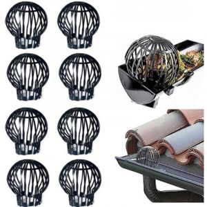 Lot de 8 Crapaudines pour Goutti&egrave;re Protections de Goutti&egrave;re 12 x 14cm(diam&egrave;tre x hauteur), Filtre &Agrave; Goutti&egrave;re pour Maison Avant Toit Foss&eacute; &Eacute;gout