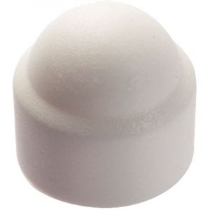 Cache ecrou hexagonal blanc - ral 9010 - Poly&eacute;thyl&egrave;ne M6 - Bo&icirc;te de 200