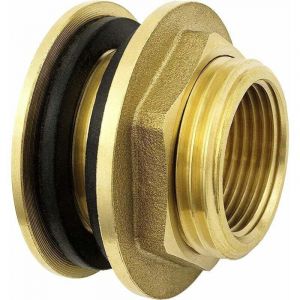 Travers&eacute;e de paroi en Laiton de 3/4 Pouce de Haute qualit&eacute; Inoxydable travers&eacute;e cloison pour robinets d'eau, Baril de Pluie, conteneur, cuve IBC