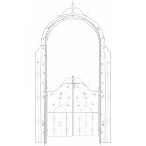 CLP - Arche de jardin avec portillon grenada Blanc antique