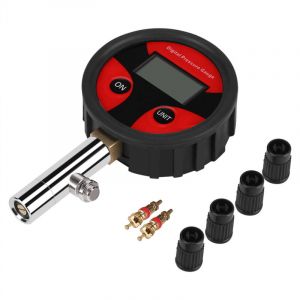 0200PSI LCD Digital Tire Pressure Air Gauge, Mesure pression pneu, Manom&egrave;tre Jauge de Pression, avec valve et mesure de pression de pneu de chapeaux