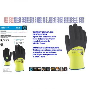 3L - Gant thermique Thermy Ice t 9 en nylon et Terry Cold S/CGF010
