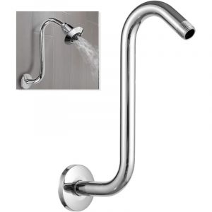 Bras de Douche 15 cm, Bras d'extension de Douche, Rallonge de Pommeau de Douche, Murale Extension de Bras de Douche en acier inoxydable, Rallonge