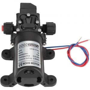 Pompe immerge membrane auto amorante, Pompe a Eau Camping Car, dc 12V 70W 0.9Mpa 4-6L/Min Pompe auto amorante membrane haute pression pour eau pour