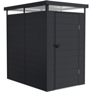 Abri R&eacute;sine Terra 2,47m&sup2; - 173x143x204cm - Abri de jardin ext&eacute;rieur - Porte avec charni&egrave;res - Tragaluz pour lumi&egrave;re naturelle - R&eacute;sistant - Rangement