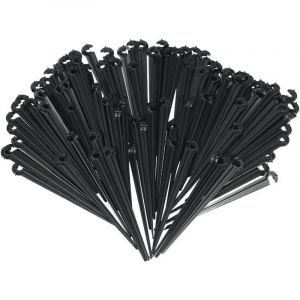 100PCS Goutteur Irrigation R&eacute;glable de Tuyau, Syst&egrave;me d'Arrosage Automatique Goutte &agrave; Goutte, Gicleurs Drippers, Piquets de Support, pour Plante