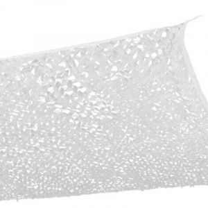 Voile d'ombrage, voile d'ombrage rectangulaire design camouflage 3x4M blanc, filet de protection solaire filet de camouflage ext&eacute;rieur