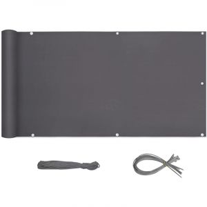 Sekey Brise-Vue pour Balcon Couverture de confidentialit&eacute; &Eacute;cran Polyster Vent Protection uv Opaque R&eacute;sistant aux Intemp&eacute;ries, avec Attaches de c&acirc;ble