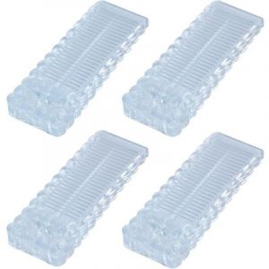 Cale Porte Sol Caoutchouc, 4 Pi&egrave;ces Antid&eacute;rapante Bloc Arr&ecirc;ts de Portes Durables Butee de Portail Bloque Butoir de Porte Empilables pour Tous Types