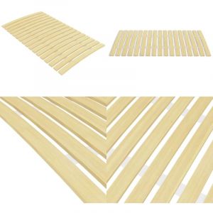 Vidaxl - Sommier à lattes avec 17 lattes 70x200 cm - Sommier à Lattes - Lit Plateforme - Lit Pliable - Cadre De Lit - Bois De Peuplier - Home & Living