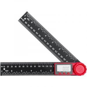 Rapporteur d'Angle Numerique à Double Échelle 360 Degrés, Règle d'Angle 200 mm avec Écran Lcd et Fonction de Verrouillage, Rapporteur pour