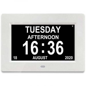 7" LCD Horloge Num&eacute;rique Calendrier avec Date, Horloge Calendrier avec Date, Jour et Heure Horloge Alzheimer Horloge pour Les Seniors,C'est pour Les