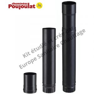 Poujoulat - Kit raccordement int&eacute;rieur conduit &eacute;maill&eacute; pour po&ecirc;les &agrave; granul&eacute;s Diam&egrave;tre 100